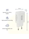 Krachtige 20W USB C Adapter - Wit