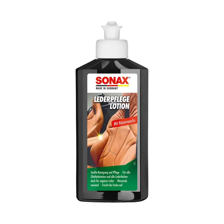 Lotion voor gladde lederen oppervlakken