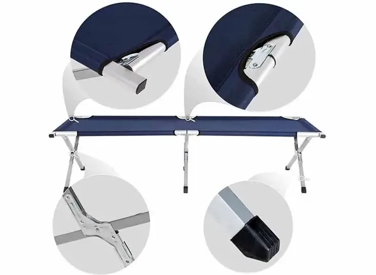 Inklapbaar veldbed - 200 x 71 x 45 cm