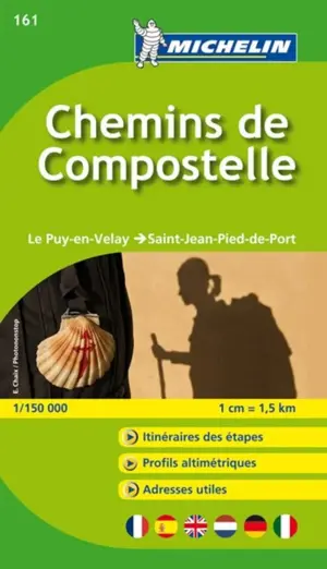 Michelin Zoom Kaart 161 Chemin de Compostelle
