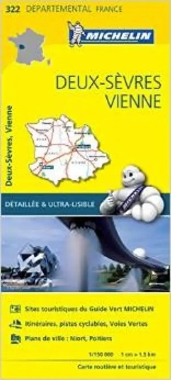 Michelin Local Kaart 322 Deux-Sevres Vienne