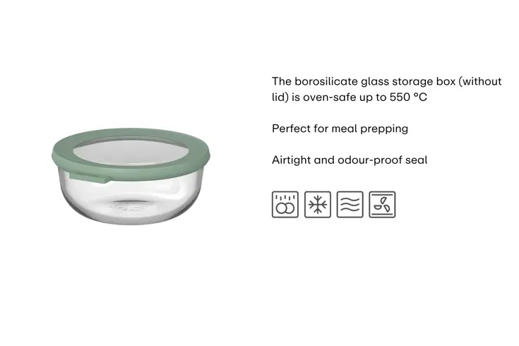 Mepal Cirqula Glazen vershouddoos rond 3000 ml