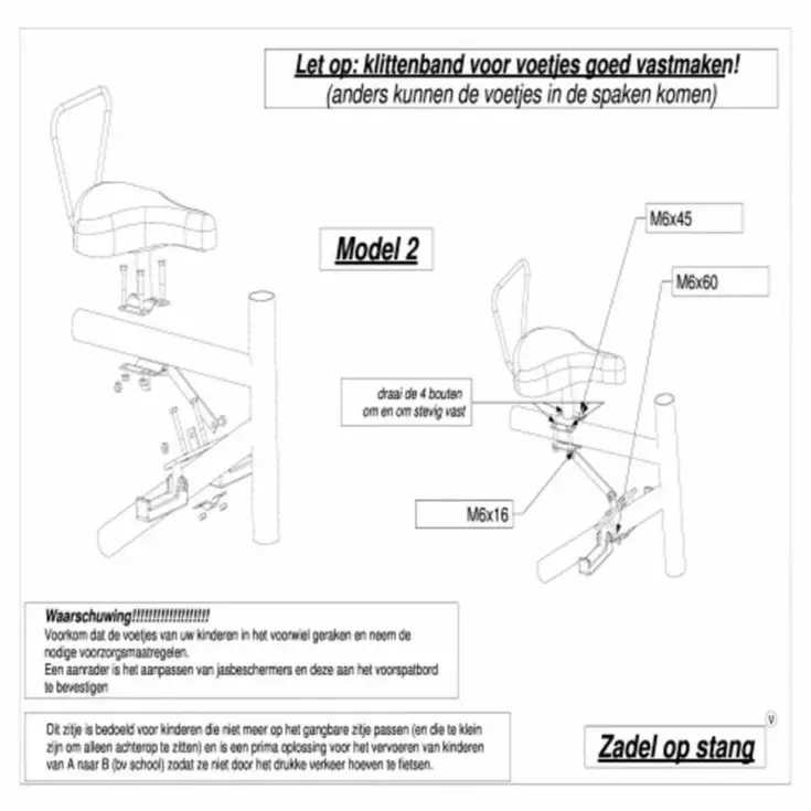 Zadel op buis Herenfiets model 2