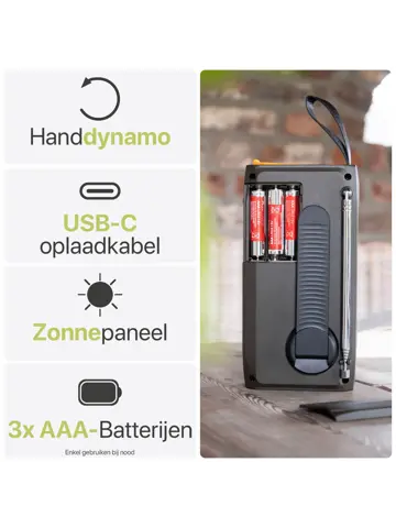 BR-2244 Noodradio met FM en DAB