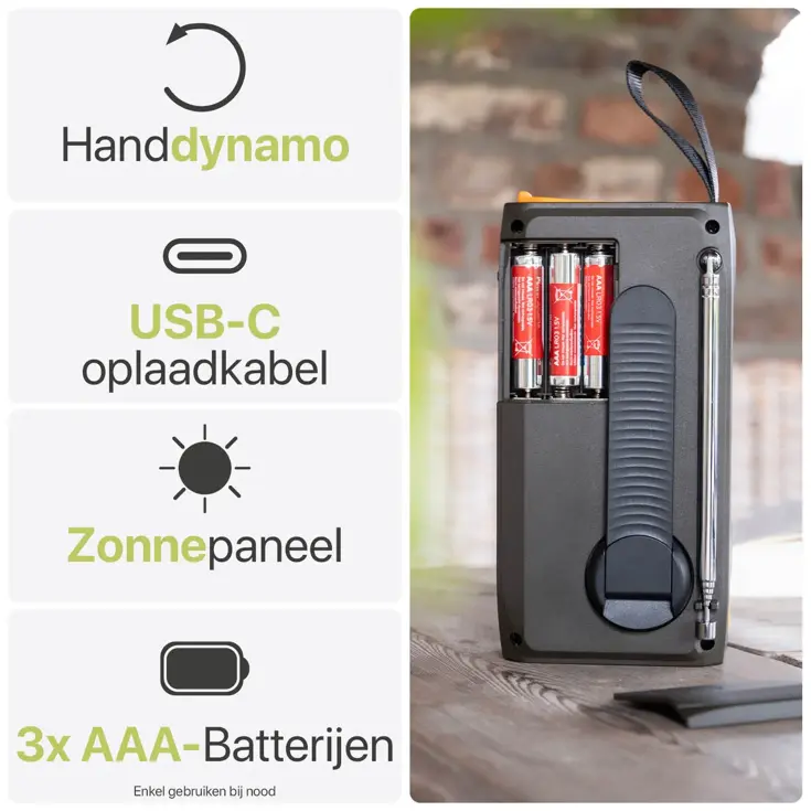 BR-2244 Noodradio met FM en DAB