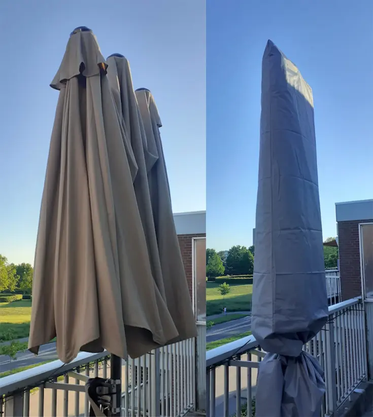 CUHOC Zweefparasol hoes 250x55x60 cm - Diamond