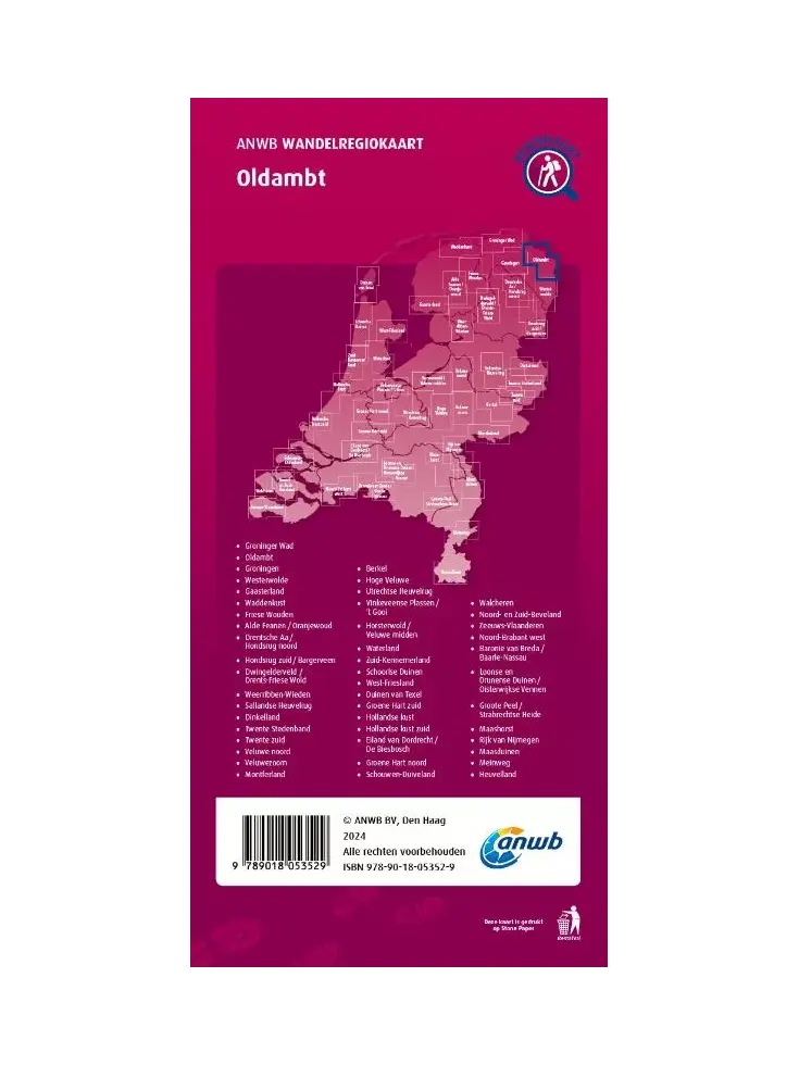 ANWB Wandelregiokaart Oldambt