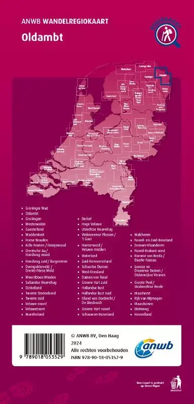 ANWB Wandelregiokaart Oldambt