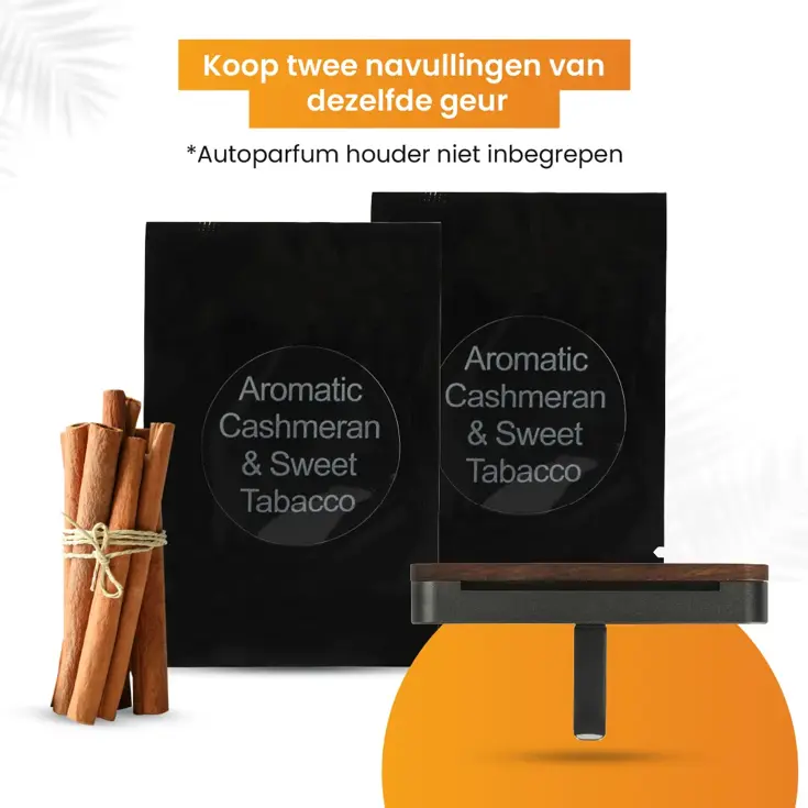 Autoparfum Navulling - Kasjmier & Zoete Tabak