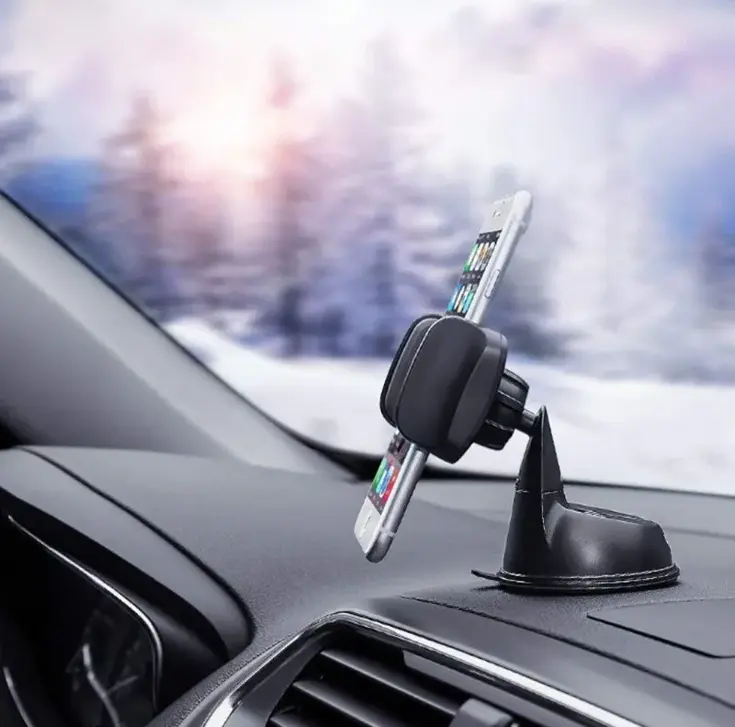 Fonu Telefoonhouder - Dashboard/Ruit - Zwart