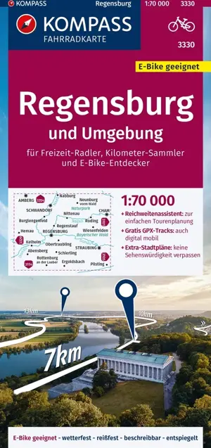 Fietskaart FK 3330 Regensburg und Umgebung