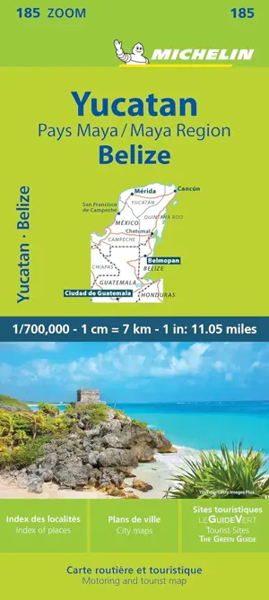 Wegenkaart Zoom 185 Yucatan en Maya Regio