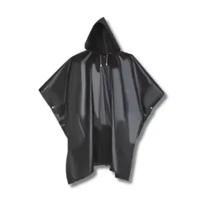 Shobaly Premium Regenponcho Zwart-One Size-Stretch