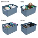 Sigma home - Opbergbox - 13L blauw - 6-delig