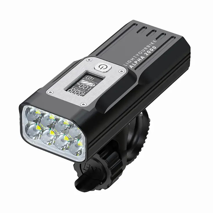 ALPHA 2000 lumen Fietslamp & Powerbank