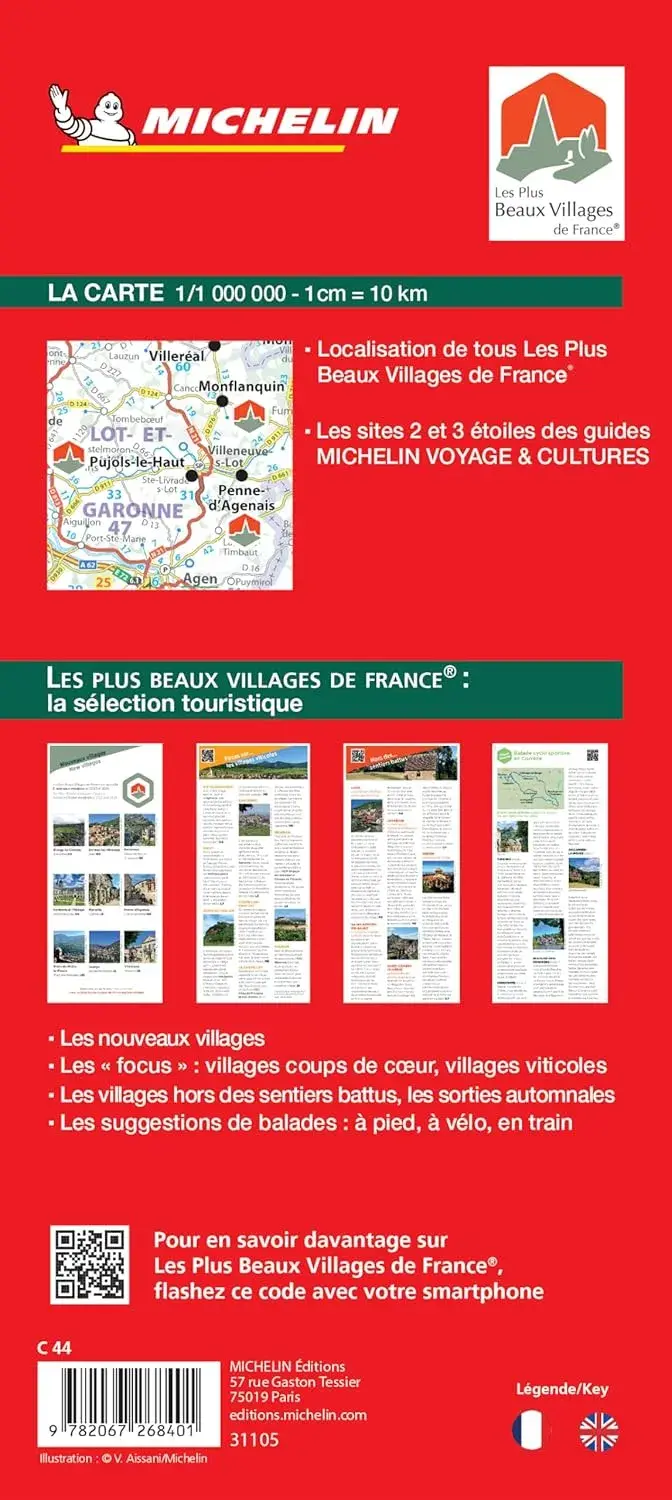 Wegenkaart 105 Plus Beaux Villages de France