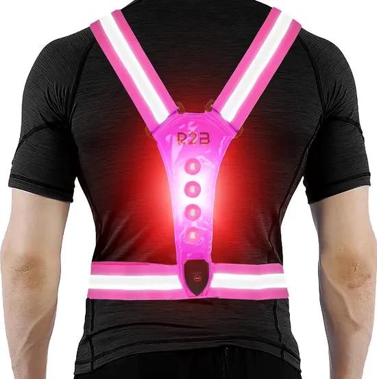 R2B  Hardloopvest oplaadbaar  Roze  Roze main product image