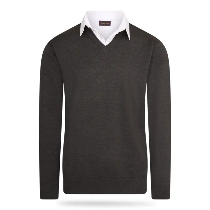 Heren Mock Pullover Cappuccino Italia
