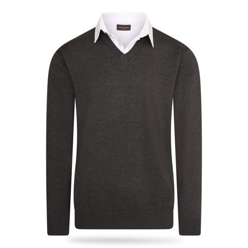 Heren Mock Pullover Cappuccino Italia
