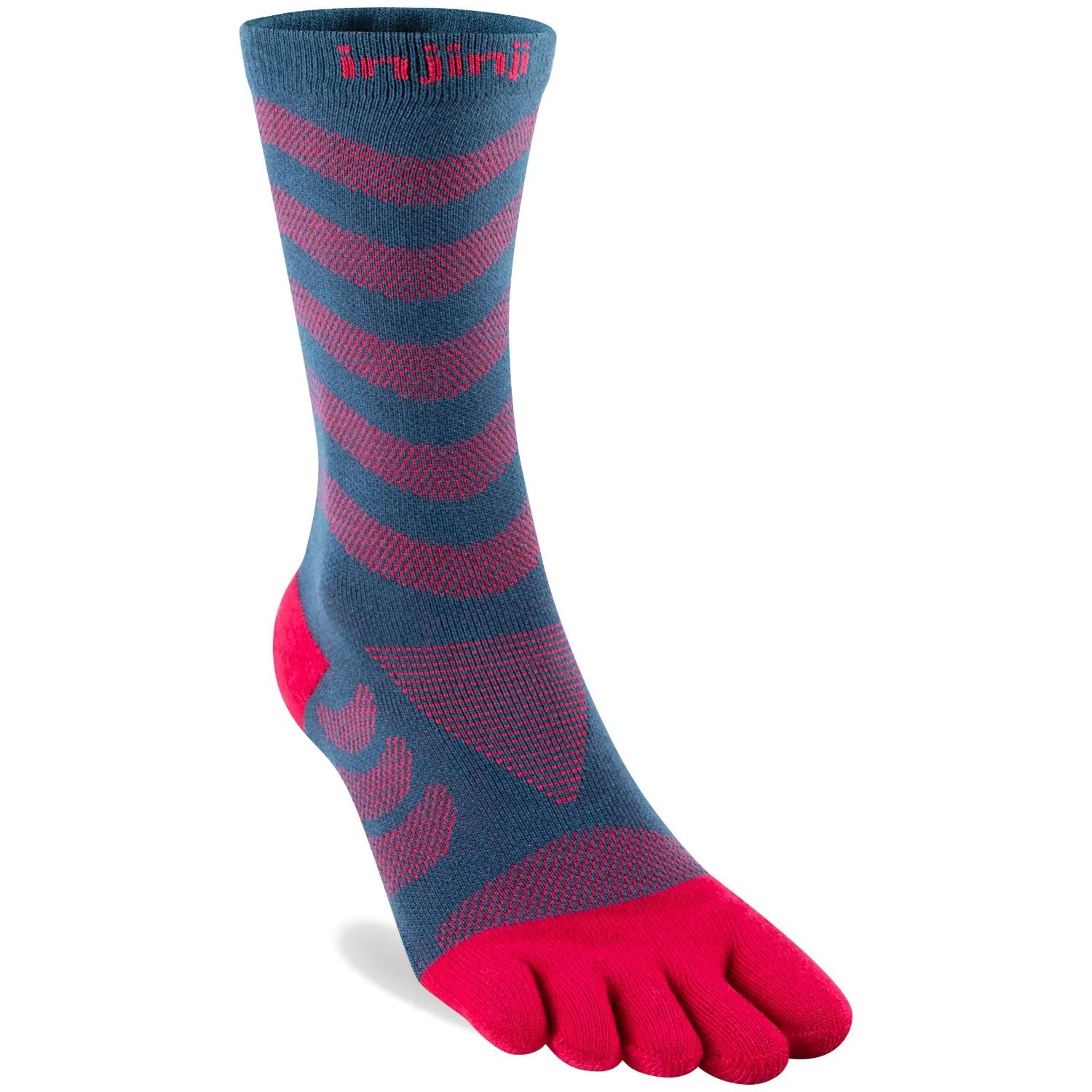 Injinji  Women's Ultra Run Crew  sokken  Bordeaux