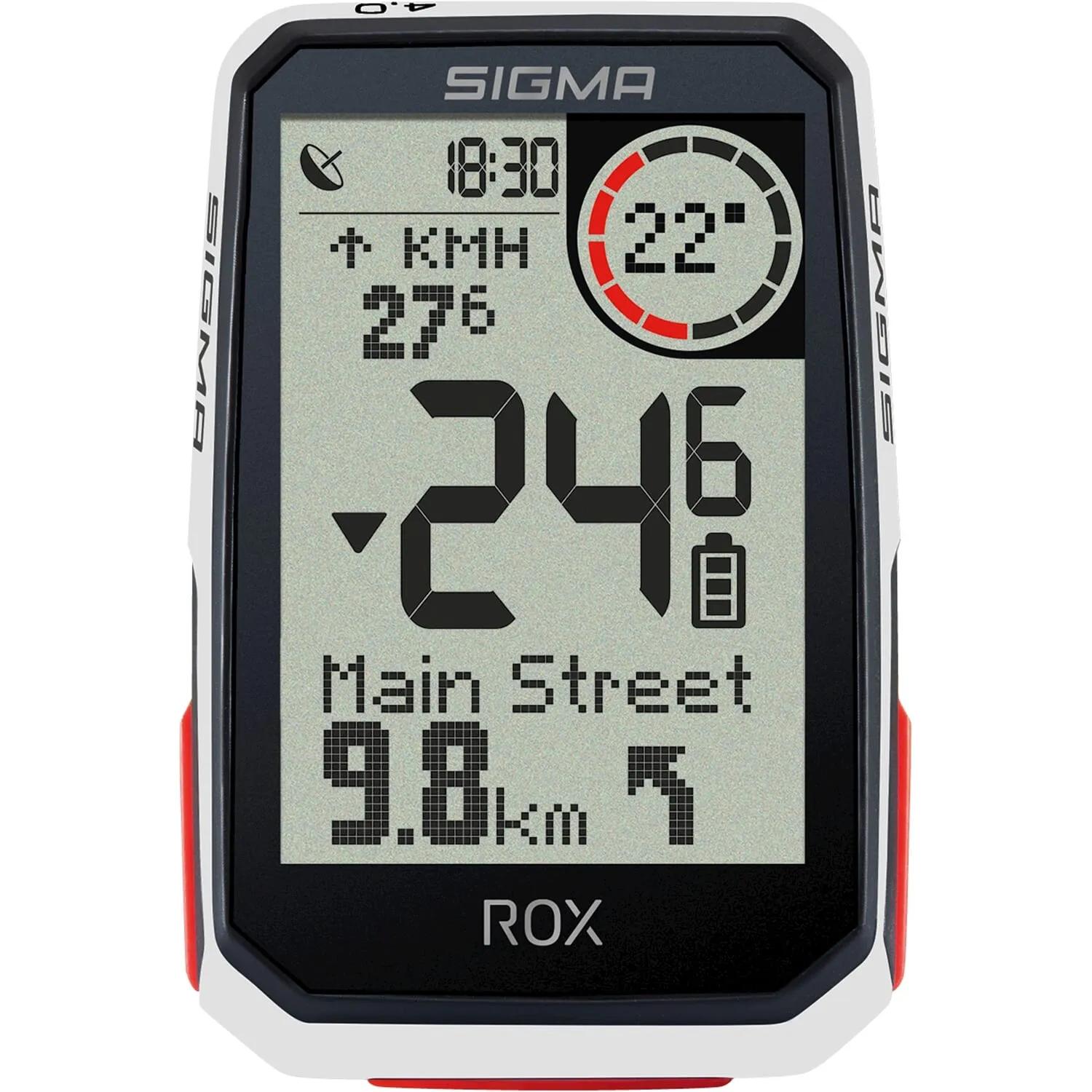 Sigma  fietscomp. ROX 4.0 GPS White HR +sen  Wit main product image