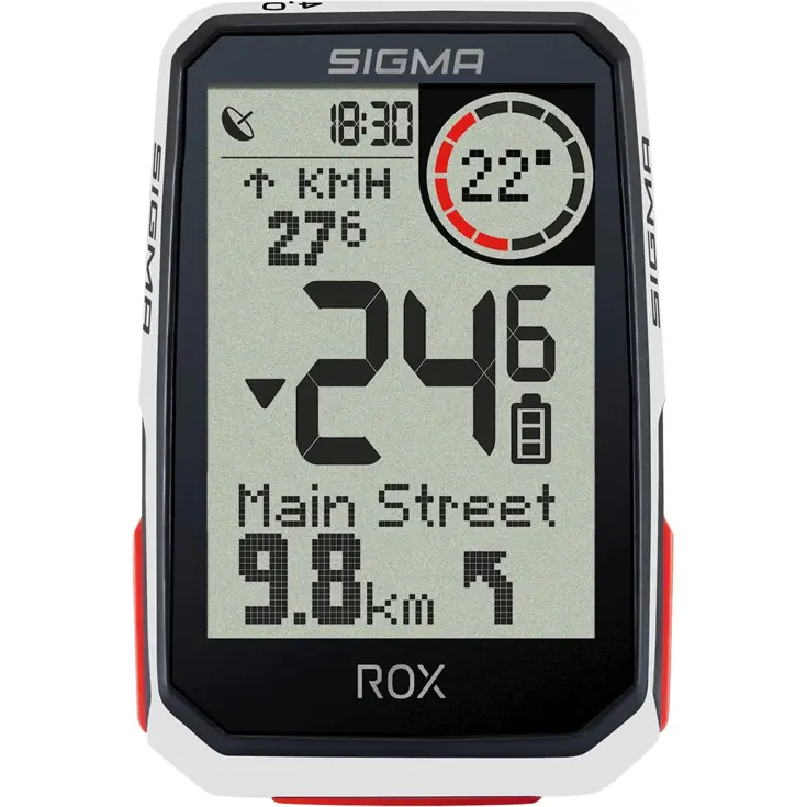 Sigma fietscomp. ROX 4.0 GPS White HR +sen