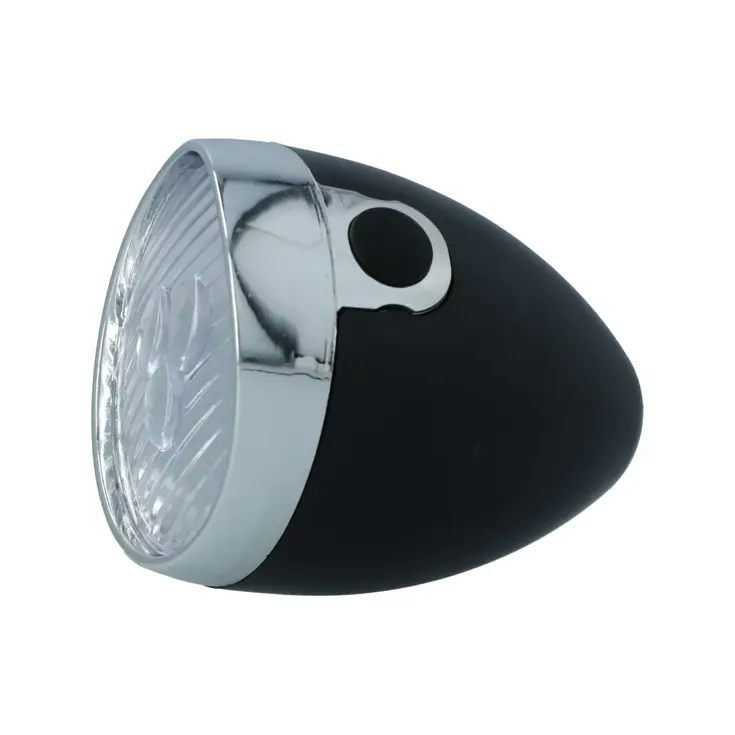 Classic zwarte koplamp met 3 krachtige LED's
