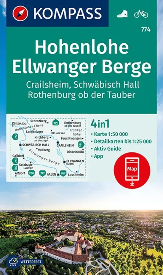 Wandelkaart WK774 Hohenlohe