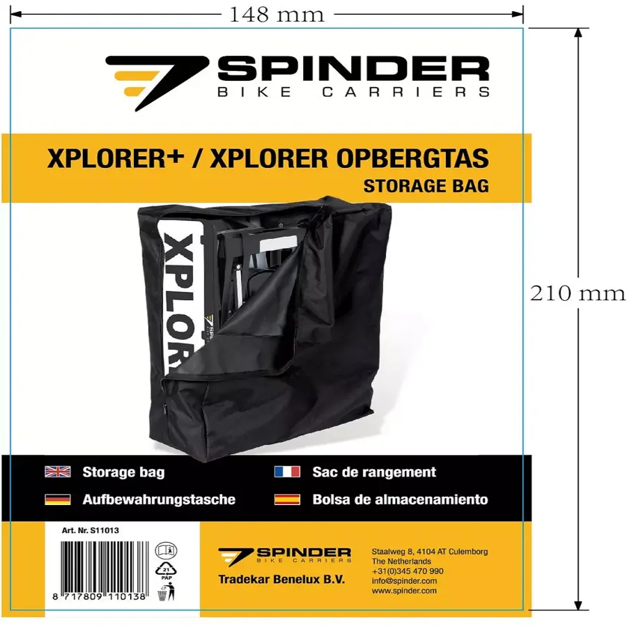 Xplorer - Opbergtas fietsendrager - Spinder