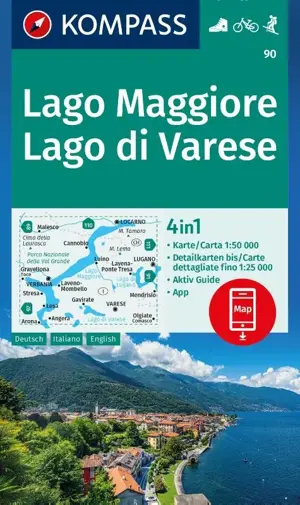 Kompass wandelkaart  Lago Maggiore