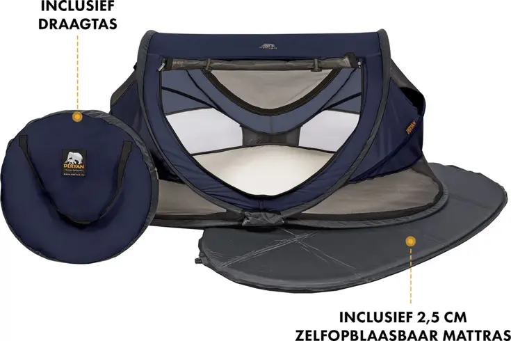 Peuter luxe campingbedje - Zelfopblaasbare matras