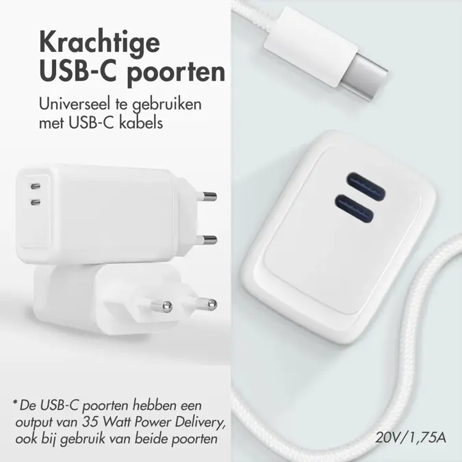 imoshion 35W Wall Charger 2x USB-C