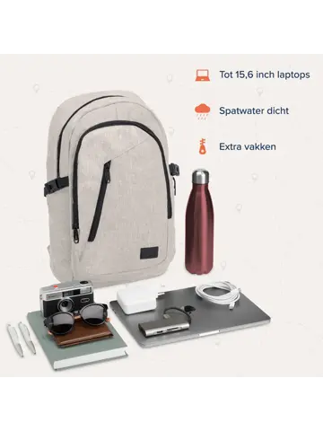 Rugtas – 25L – 15,6Inch – Beige