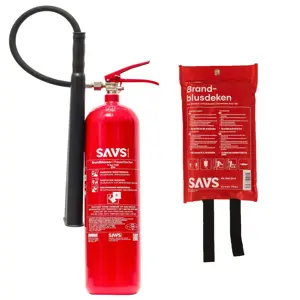 Brandblus box CO2 blusser 5 kg en Blusdeken