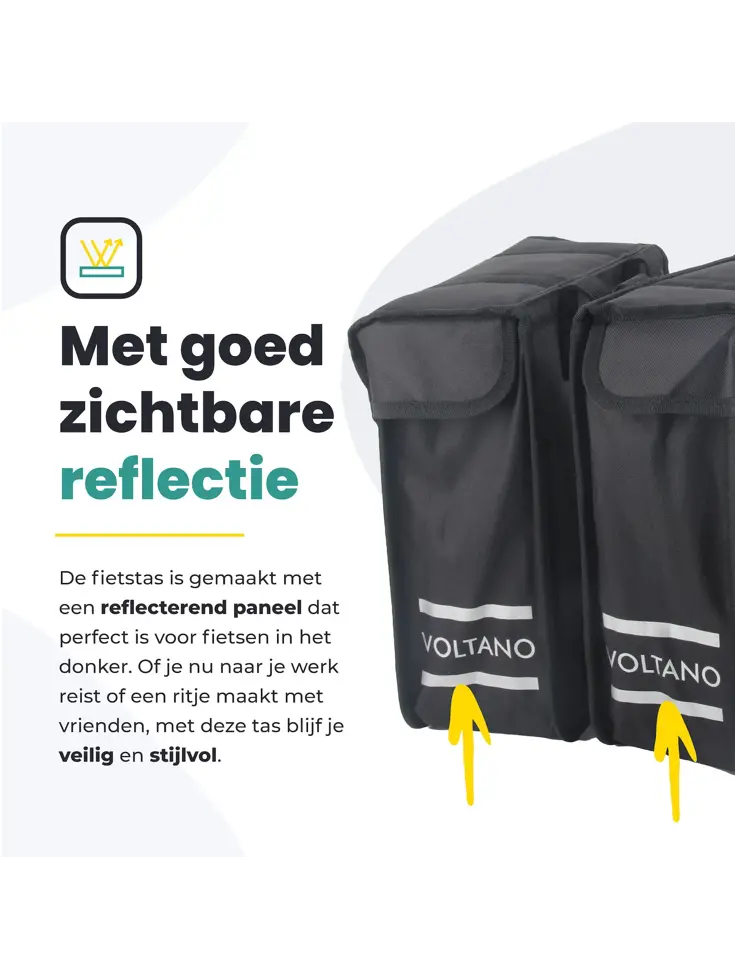 Voltano Dubbele Fietstas 40 L Urban Flow XL
