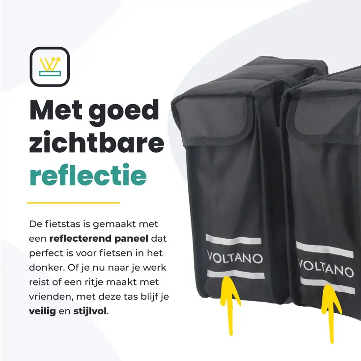 Voltano Dubbele Fietstas 40 L Urban Flow XL