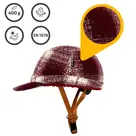 Vizorz SwitchCap fietshelm Woolly cherry cap