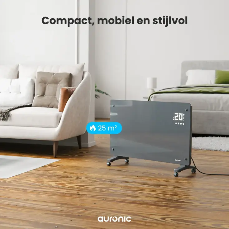 Convectorkachel – 2000W – Grijs