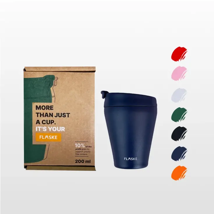 FLASKE 200ML  RVS Koffiebeker to Go