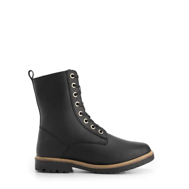 Torpsund Dames - Veterboots met rits - Wol gevoerd