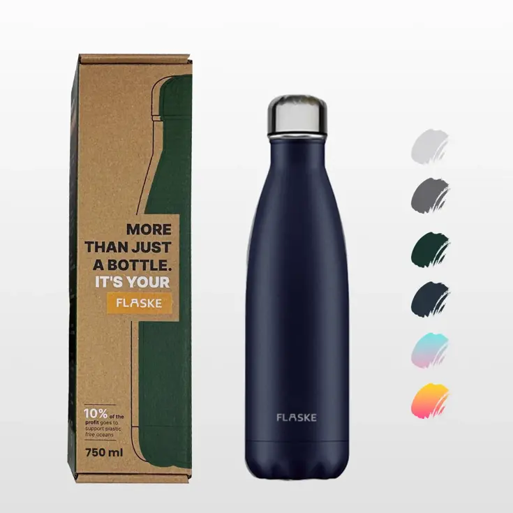 FLASKE 750 ml  RVS Drinkfles