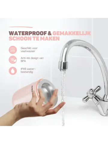 Flessenwarmer Roze Onderweg - MAX - 13200 mAh