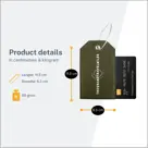 Bagagelabel – 4 stuks – Leer – Groen