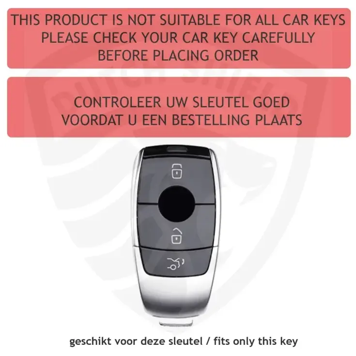Metalen Sleutelhoesje voor Mercedes grijs B3