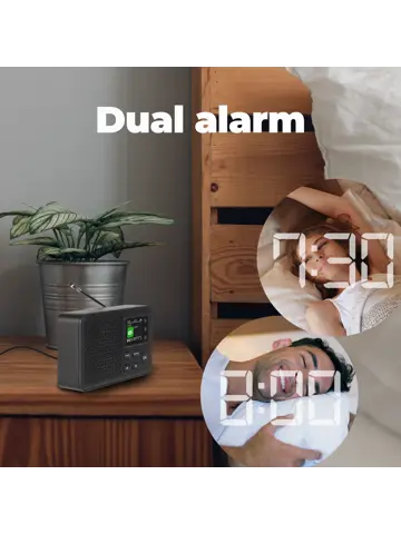 DAB57 DAB+/FM Radio Wekkerfunctie