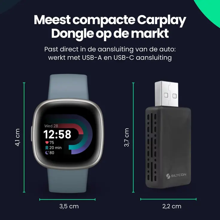 CarPlay Dongle - Draadloos - CarPlay/Android Auto