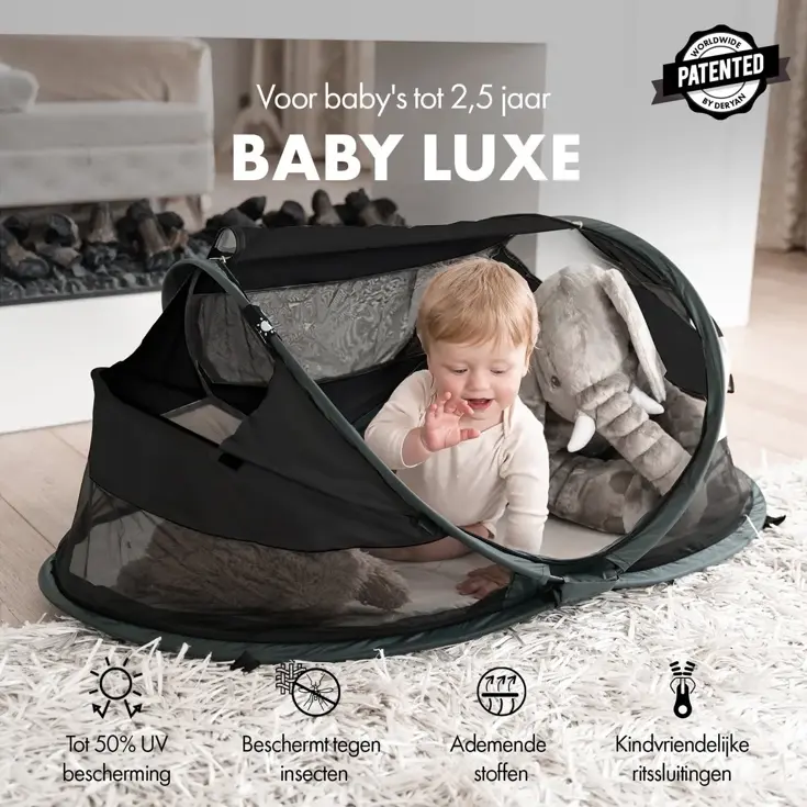 Baby luxe campingbedje - Zelfopblaasbare matras