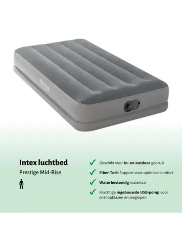 Luchtbed - Intex - 1P - 99x191 + Pomp
