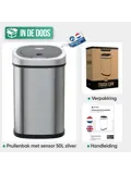 Avalo Prullenbak met Sensor 50L - RVS