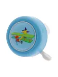 Robuuste fietsbel met vliegtuigopdruk blauw